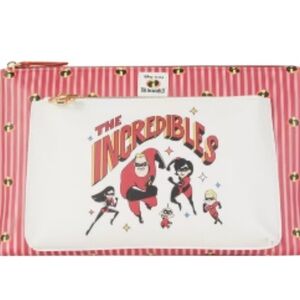 Primark x Pixar The Incredibles Red and White Stripe Toiletry Bag